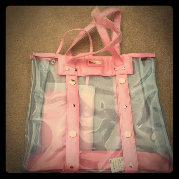versace clear tote